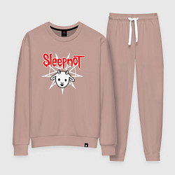 Костюм хлопковый женский Sleepnot, цвет: пыльно-розовый