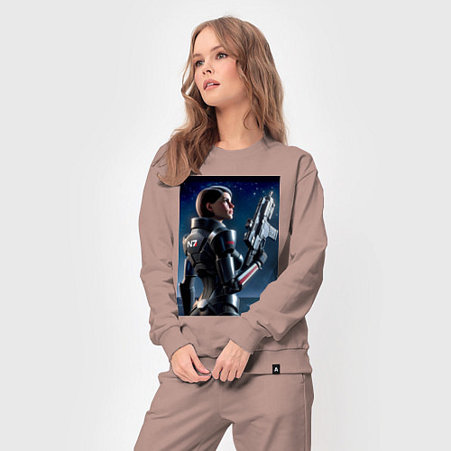 Женский костюм Mass effect - character ai art / Пыльно-розовый – фото 3