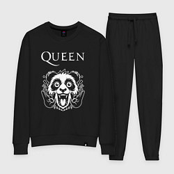 Костюм хлопковый женский Queen rock panda, цвет: черный