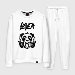 Костюм хлопковый женский Slayer - rock panda, цвет: белый