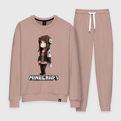 Женский костюм Minecraft девушка шатенка