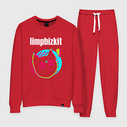 Костюм хлопковый женский Limp Bizkit rock star cat, цвет: красный