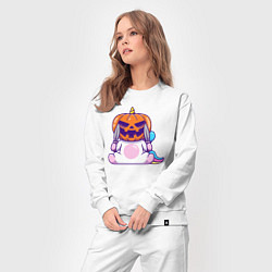 Костюм хлопковый женский Хэллоуин единорог, цвет: белый — фото 2