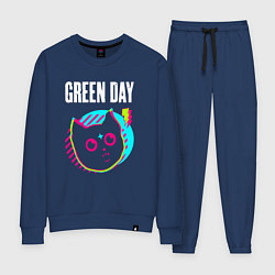 Костюм хлопковый женский Green Day rock star cat, цвет: тёмно-синий