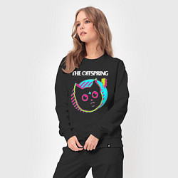 Костюм хлопковый женский The Offspring rock star cat, цвет: черный — фото 2