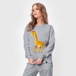 Костюм хлопковый женский Добрый жираф, цвет: меланж — фото 2
