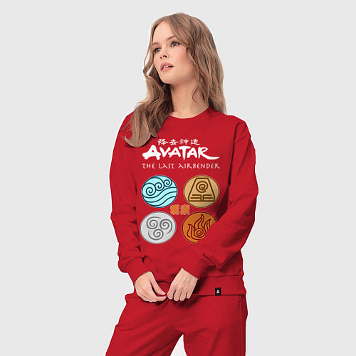 Женский костюм Аватар четыре стихии / Красный – фото 3
