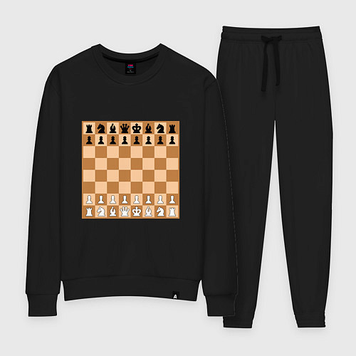 Женский костюм Шахматная доска без нумерации / Черный – фото 1