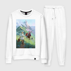 Костюм хлопковый женский Фрирен и Ферн, цвет: белый