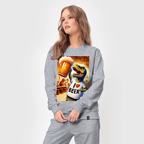 Женский костюм I love beer - ai art / Меланж – фото 3