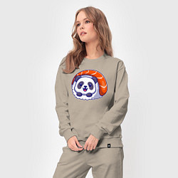 Костюм хлопковый женский Roll panda, цвет: миндальный — фото 2