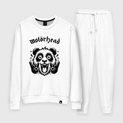 Костюм хлопковый женский Motorhead - rock panda, цвет: белый