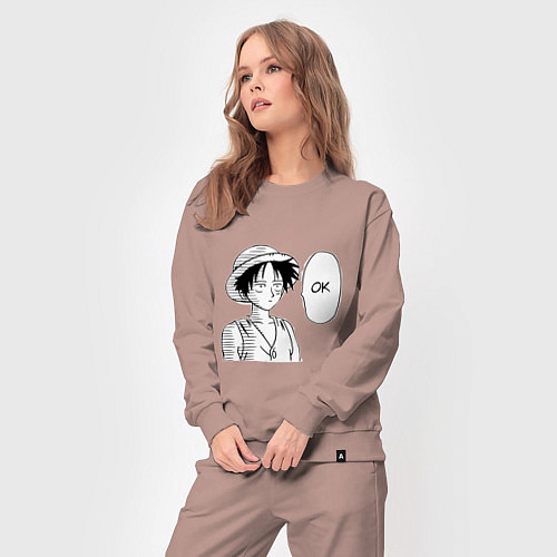 Женский костюм Луффи Д соломенная шляпа / Пыльно-розовый – фото 3