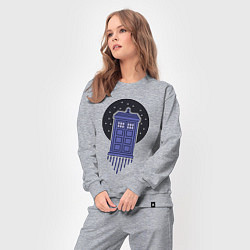 Костюм хлопковый женский Tardis fly, цвет: меланж — фото 2