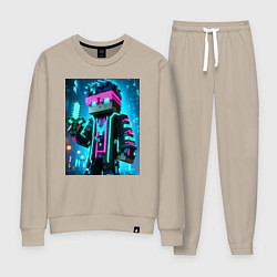 Женский костюм Minecraft - neon character ai art