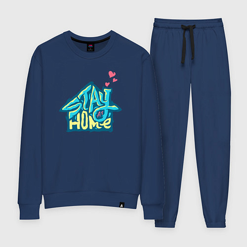 Женский костюм Будь дома / Тёмно-синий – фото 1