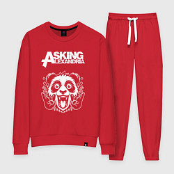 Костюм хлопковый женский Asking Alexandria rock panda, цвет: красный