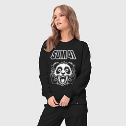 Костюм хлопковый женский Sum41 rock panda, цвет: черный — фото 2