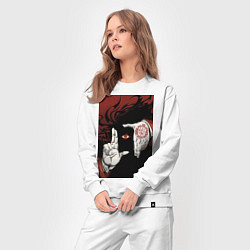 Костюм хлопковый женский Хеллсинг Алукард Вампир, цвет: белый — фото 2