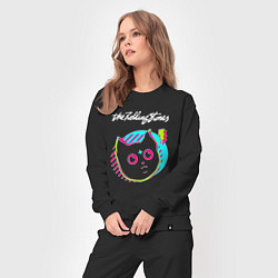 Костюм хлопковый женский Rolling Stones rock star cat, цвет: черный — фото 2