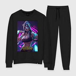 Костюм хлопковый женский League of Legends Akali Kda, цвет: черный