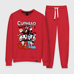 Костюм хлопковый женский Cuphead - devil, цвет: красный