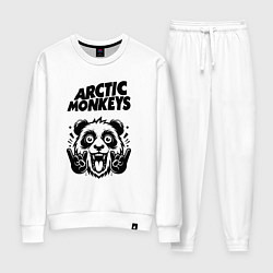 Костюм хлопковый женский Arctic Monkeys - rock panda, цвет: белый