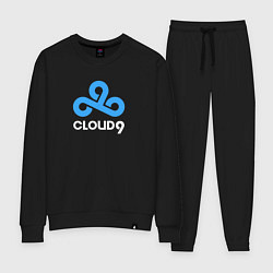 Костюм хлопковый женский Cloud9 - pattern, цвет: черный