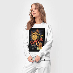 Костюм хлопковый женский Кот возвращение вампира, цвет: белый — фото 2