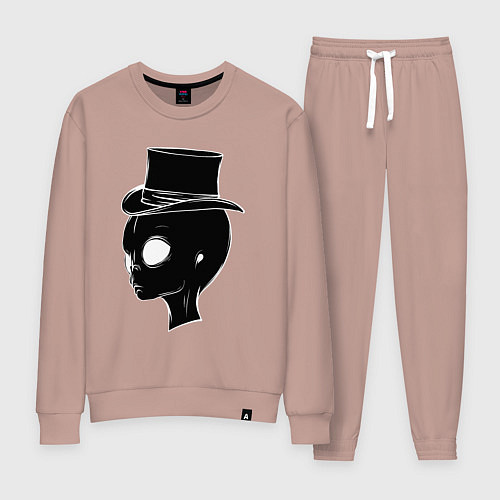 Женский костюм Пришелец в цилиндре / Пыльно-розовый – фото 1