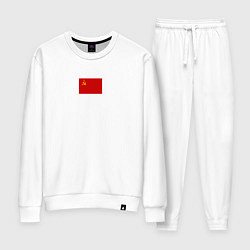 Костюм хлопковый женский Советы минимализм, цвет: белый