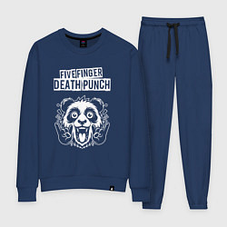 Костюм хлопковый женский Five Finger Death Punch rock panda, цвет: тёмно-синий