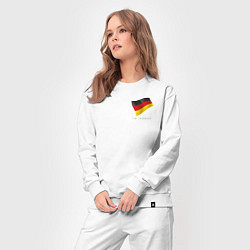 Костюм хлопковый женский Im German - motto, цвет: белый — фото 2