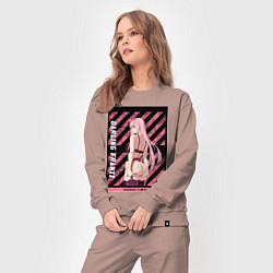 Костюм хлопковый женский Франкс Зеро Ту, цвет: пыльно-розовый — фото 2