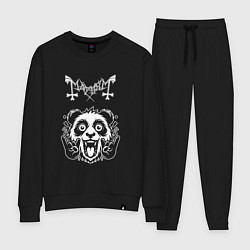 Костюм хлопковый женский Mayhem rock panda, цвет: черный