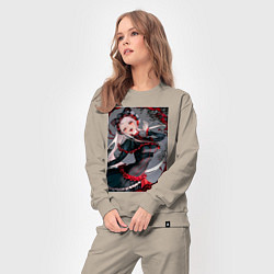 Костюм хлопковый женский Повелитель Шаллтир Бладфоллен, цвет: миндальный — фото 2