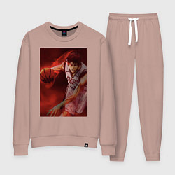 Костюм хлопковый женский Баскетбол Тайга Кагами, цвет: пыльно-розовый