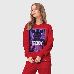 Костюм хлопковый женский Freddy - мишка Фредди, цвет: красный — фото 2