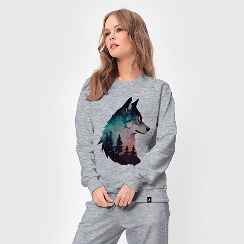 Женский костюм Волк силуэт / Меланж – фото 3