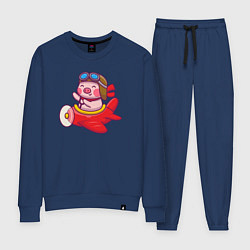 Женский костюм Поросёнок авиатор