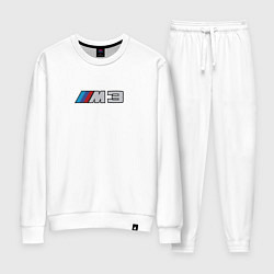 Костюм хлопковый женский Amg logo, цвет: белый