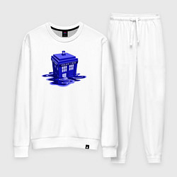 Костюм хлопковый женский Tardis ink, цвет: белый