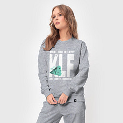 Костюм хлопковый женский Klf - What time is love, цвет: меланж — фото 2