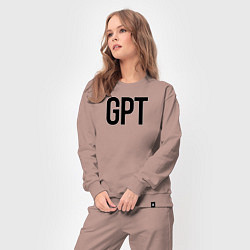 Костюм хлопковый женский GPT, цвет: пыльно-розовый — фото 2