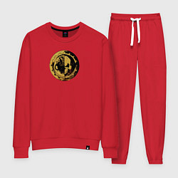 Костюм хлопковый женский Механикус Warhammer, цвет: красный