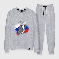 Женский костюм Аниме девушка на фоне триколора