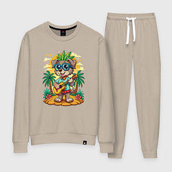 Женский костюм Щенок играет на гитаре жарким летом