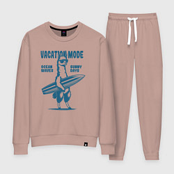 Женский костюм Забавная лама с доской для серфинга море отпуск