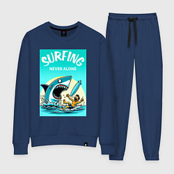 Женский костюм Surfing never alone - shark and surfer