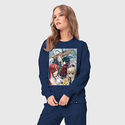 Костюм хлопковый женский Хвост Феи Эрза Скарлет Грей Фуллбастер, цвет: тёмно-синий — фото 2